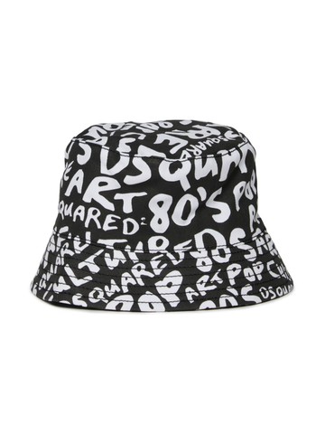 Dsquared2 Kids - logo-print bucket hat - kids - Cotton - 48 cm - Black