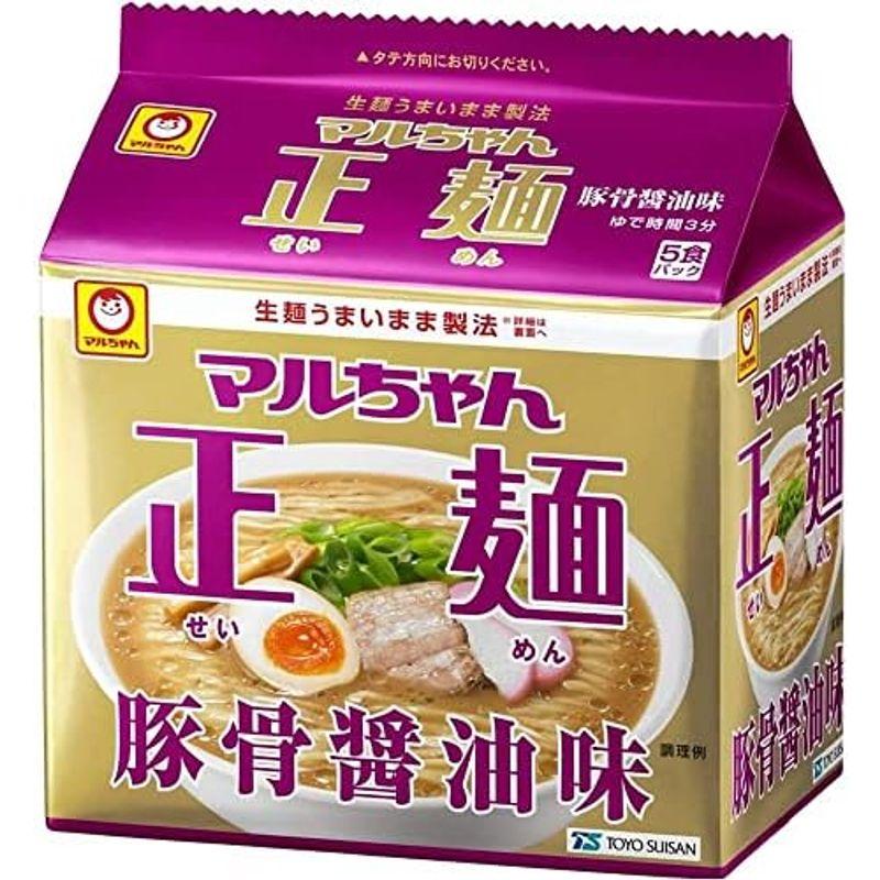 東洋水産 マルちゃん正麺 豚骨醤油 5食パック (101g x 5食入)