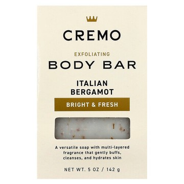 Cremo, 去角質磨砂沐浴皁，意大利弗手柑，5 盎司（142 克）