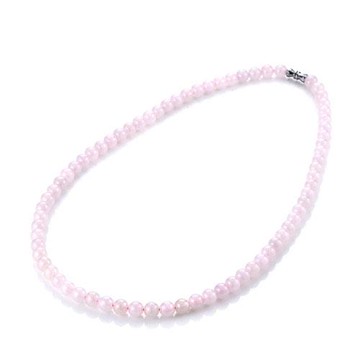 【森茂珠寶】緬甸天然翡翠A貨 淡粉紅圓珠項鍊 F2037