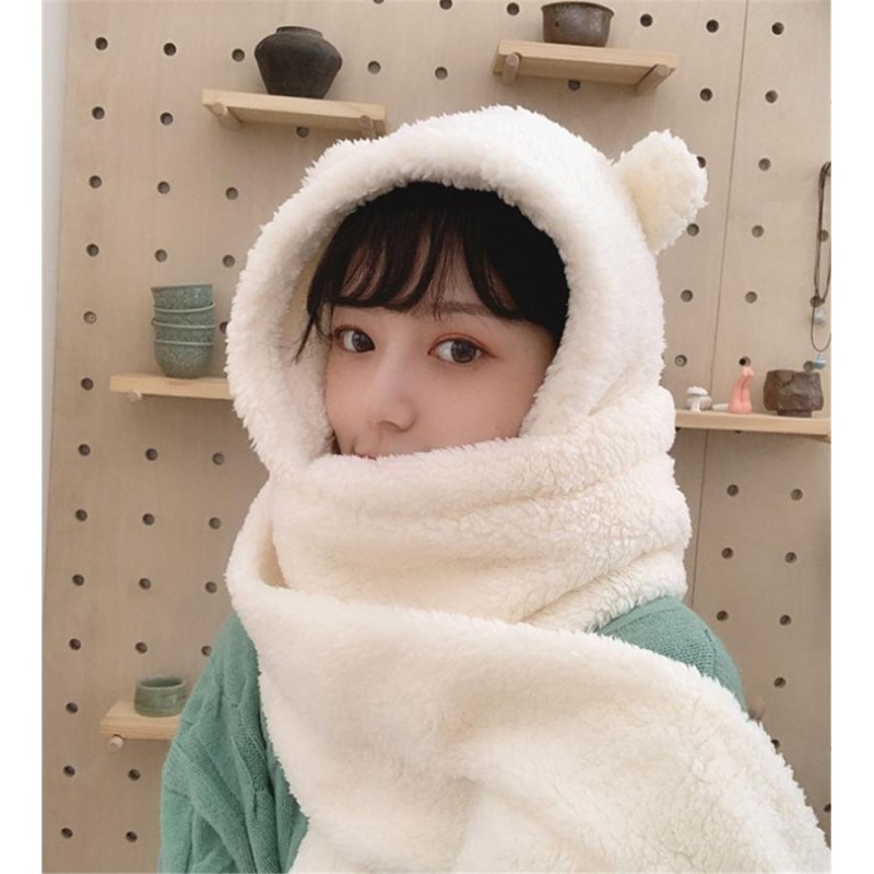 W2022695 女性 女の子 フード ファー ロシア帽 スカーフ マフラー ふわふわ ファッション かわいい 動物 防寒 通販 LINEポイント最大0.5%GET LINEショッピング BREEZE リボンニットターバン 美品