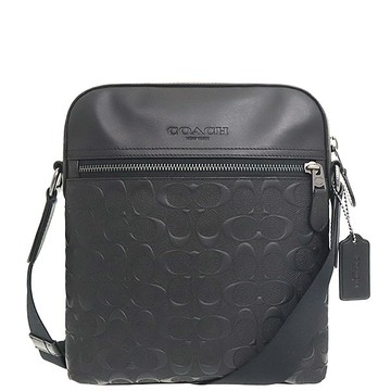 COACH 立體浮雕斜背包 真皮皮革 記者包 肩背包 側背包 4009 黑色(現貨)▶指定Outlet商品5折起☆現貨【送禮首選★APP下單點數4倍送】