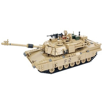 KAZI 軍事坦克 M1A2 1463片  1個  米色 + 黑色