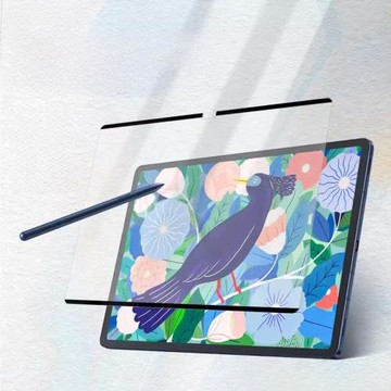 適用三星S9FE平板S10磁吸類紙膜S9Ultra保護膜S8+可拆卸12.4肯特紙S7FE磨砂鋼化A9+繪畫s6 lite貼膜14.6寸A8