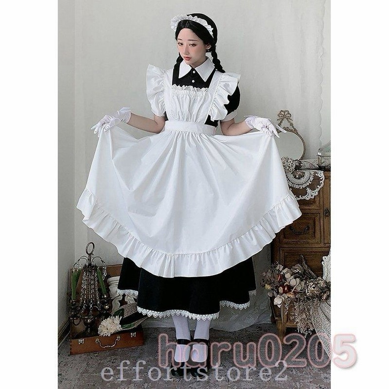 メイド服、M、アリスクラシカルワンピースと白エプロンのセット