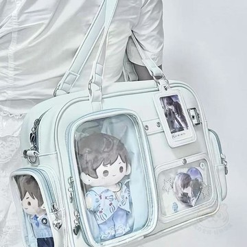 🛍熱銷回歸🛍新款升級演唱會藏  燈  牌20cm  娃包  追星  痛包  雙肩斜挎學生硬底藏支架