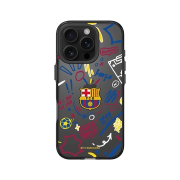 iPhone 16 Pro Clear 酷墨灰 - FC Barcelona - Graffiti