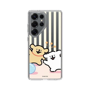 Galaxy S25 Ultra Clear 透明 - Maltese線條小狗 - 跟線條小狗一起玩吧