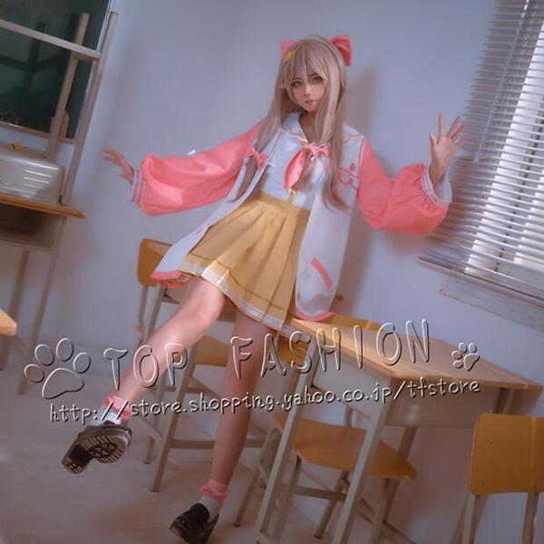 バーチャルvtuber A-SOUL 嘉然 コスプレ ウイッグ付き
