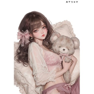 【3 月新品 2】07-095-0027 人物貼紙 動物與甜美蕾絲