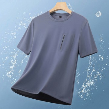 【台灣現貨🔥L-6XL】冰絲短袖T恤 透氣網眼 運動上衣 夏季休閒上衣 寬鬆圓領T 寬鬆舒適 排汗去濕 大尺碼