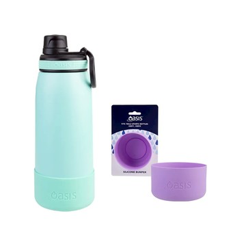 澳洲 Oasis 雙層真空運動保溫瓶 780ml 底部保護套 - 藍
