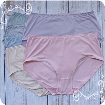 4L可穿 透氣柔軟加大女內褲 高腰內褲 彈性舒適 女生內褲 三角褲 加大尺寸 嫘縈 加大媽媽褲 莫蘭迪 電子發票3095