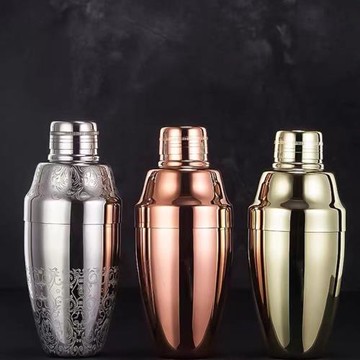 酒吧源創國產經典復古款三段式仿YUKIWA搖酒壺鏡光款調酒器雪克壺