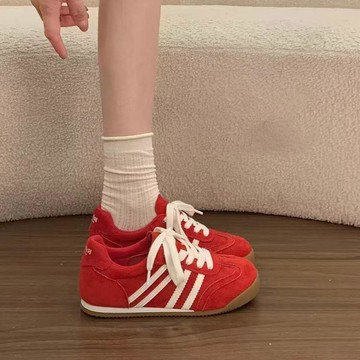 現款免運 休閒鞋 德訓鞋 雪蘭黛德訓鞋女復古輕便透氣軟底韓版時尚百搭學生休閒運動阿甘鞋Gf