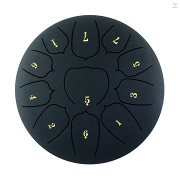 10 英寸鋼舌鼓 11 音符手盤鼓帶鼓槌手指撥片打擊樂冥想瑜伽