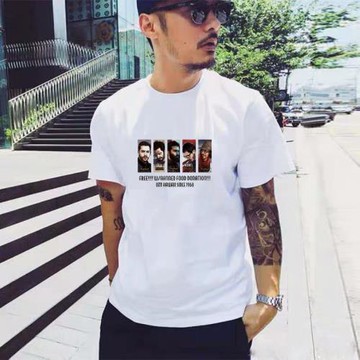 余文樂潮牌短袖t恤男 夏季純棉圓領大碼半袖寬松體恤男士上衣潮流