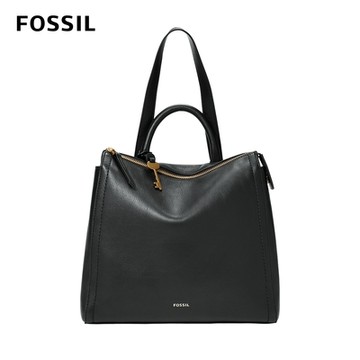 FOSSIL Parker 真皮兩用小後背包-黑色 ZB1514001