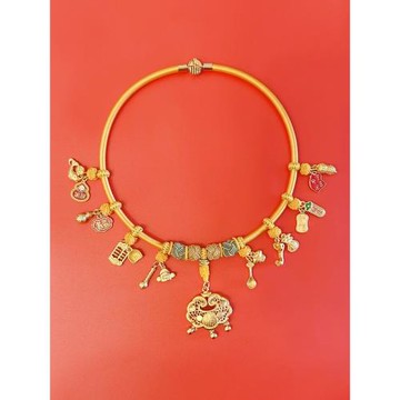 寶寶周歲長命鎖項圈兒童紅掛繩百天項鏈嬰兒滿月百歲平安金鎖編繩