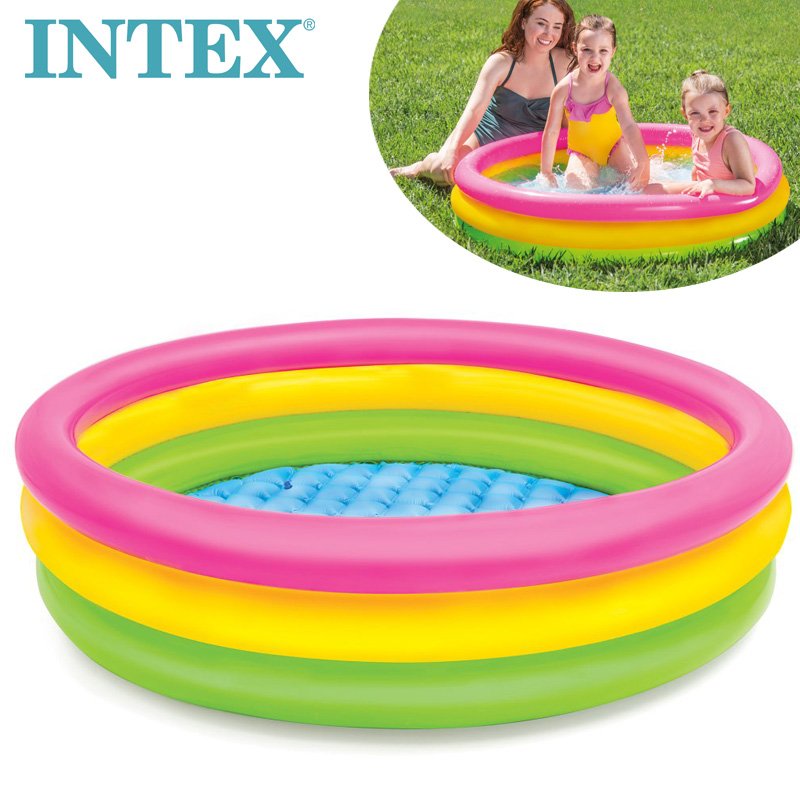 あすつく INTEX インテックス サンセット グロー プール スリーリング プール 57412NP 114cm 1.14m キッズプール 子供用  家庭用 小さいサイズ ビニールプール 通販 LINEポイント最大GET | LINEショッピング