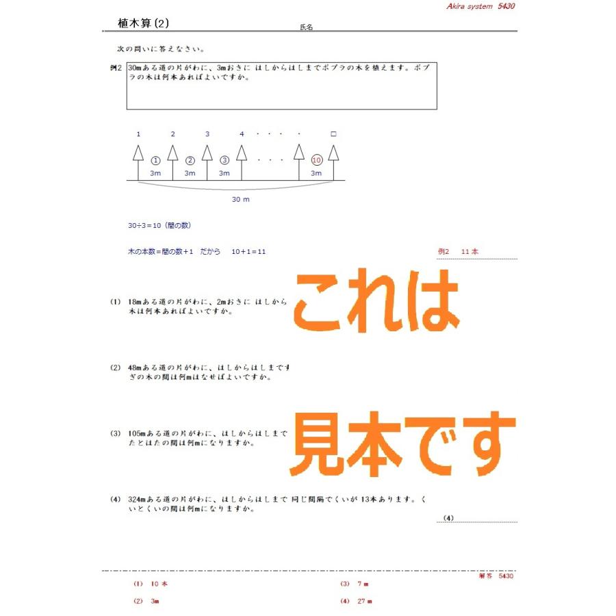 中学受験算数　解説植木算