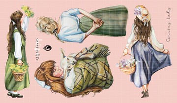 鄉村女孩 - PET (藍獅) (suyeon) 人物貼紙 女孩貼紙