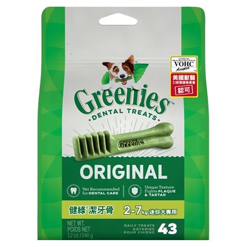 健綠 2~7Kg適用 小型犬 大袋 綠色潔牙骨 x 24'S  340g  1包  ORIGINAL