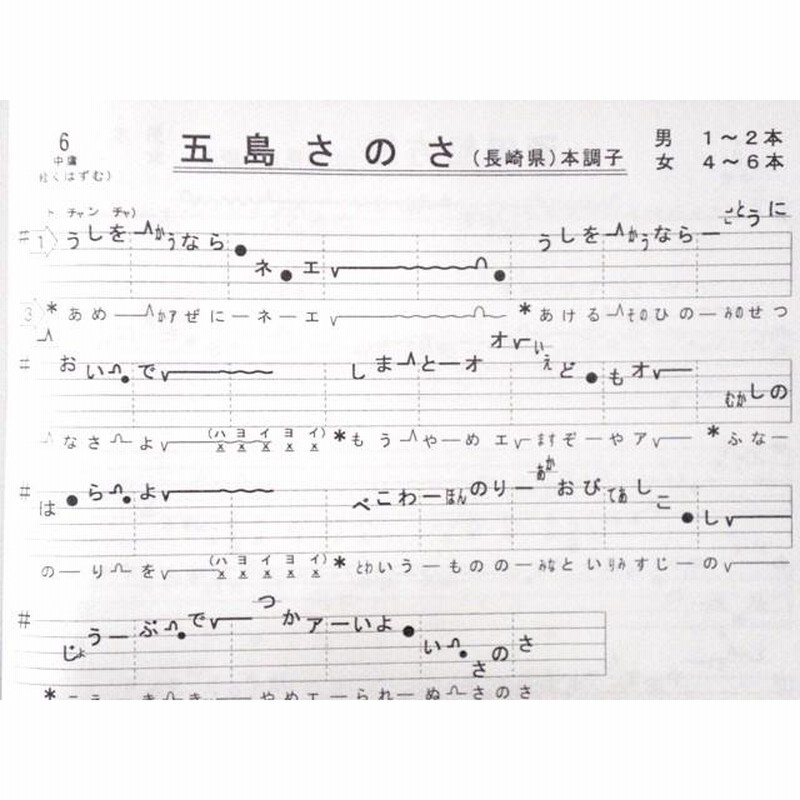 日本の民謡 五線譜」上級(2)・紅葉集(2)〜唄いやすい楽譜〜民謡