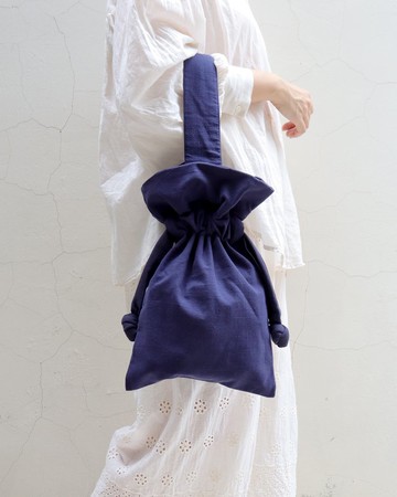 步野  手提胖胖束口包  深藍