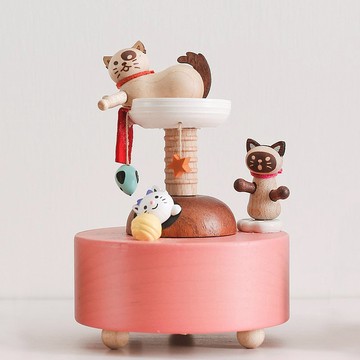 【貓咪遊樂場】迷你轉架音樂盒 貓 | Wooderful life