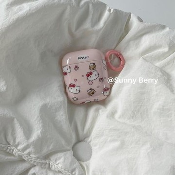 向日的漿果ins小眾清新日系少女粉可愛貓咪星星適用airpodspro藍牙耳機殼airpods2/3保護套蘋果二代耳機殼軟