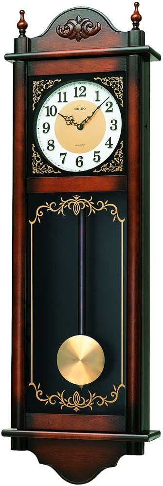 日本  SEIKO RQ307A 復古 擺鐘 報時鐘 時鐘 掛鐘 壁掛 夜間靜音 木製 古典 老爺鐘 石英鐘 日本代購