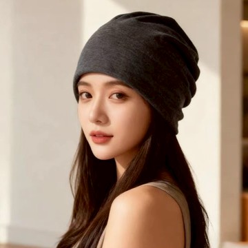帽子 5色 秋冬 純色薄款 頭套帽 月子帽 毛帽 71504