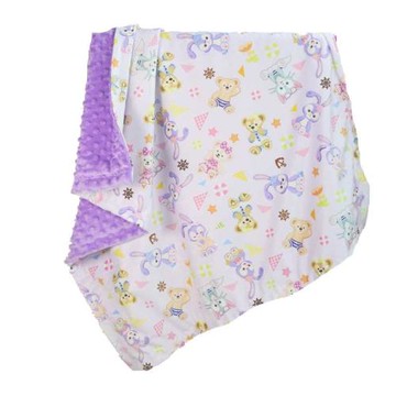 出口外貿嬰兒童珊瑚絨豆豆毯毛毯春秋冬四季小被子卡通雙層蓋毯子