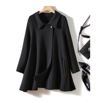 立體裁剪！矮小個子斗篷樣式上衣大碼寬松遮肚子空氣棉短風衣外套