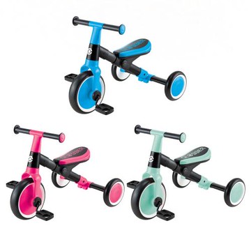【GLOBBER 哥輪步】LEARNING TRIKE 法國 2合1多功能滑步腳踏車-三色任選(滑步車、學步車、三輪車、腳踏車)
