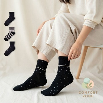 【舒適圈】日系寬口無痕中短襪 3雙裝 / 不重複 22~26cm 女襪 短襪 襪子女 短襪女 女生襪子
