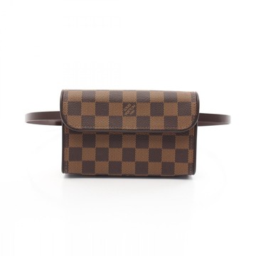 LOUIS VUITTON LV 路易威登 棕色 棋盤格帆布 Pochette Florentine 腰包 N51856 【二手名牌BRAND OFF】