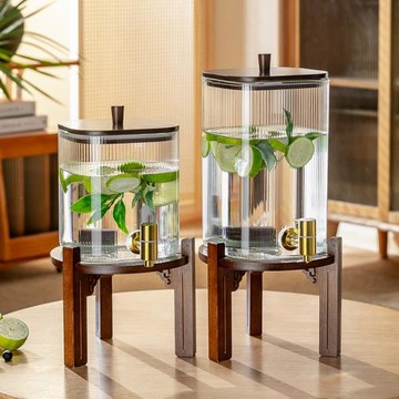 大容量帶龍頭冷水壺玻璃涼水壺家用耐高溫加厚商用飲料桶水果茶桶