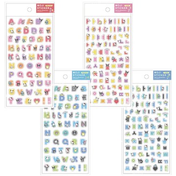小禮堂 Sanrio 三麗鷗 大集合 字母貼紙 (動作款)