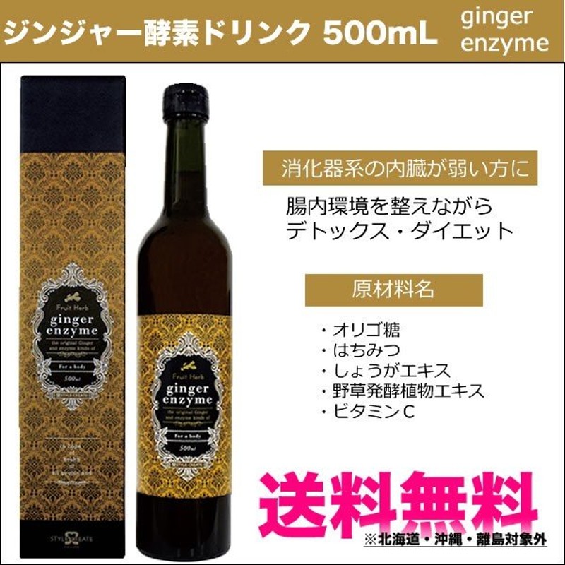 ジンジャー酵素ドリンク 500mL ｜ 送料無料 エンザイムシリーズ