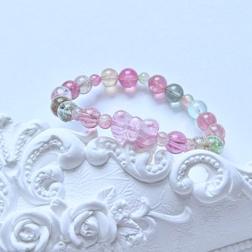 果凍泡泡 碧璽蝴蝶結泡泡手鍊
