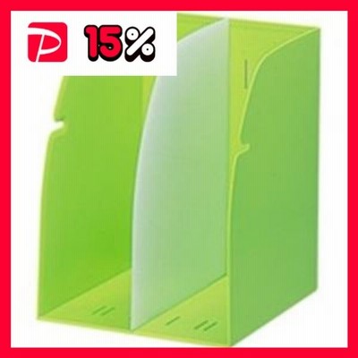 （まとめ）LIHITLAB ブックスタンド G1620-6 黄緑〔×3セット〕