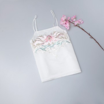 夏裝原創中國風女裝漢服配飾銹花吊帶抹胸打底衫內搭小吊帶衫