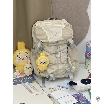 💛限時下殺💛2025韓國春夏輕便登山包抽繩大容量戶外旅行雙肩包書包女大學生