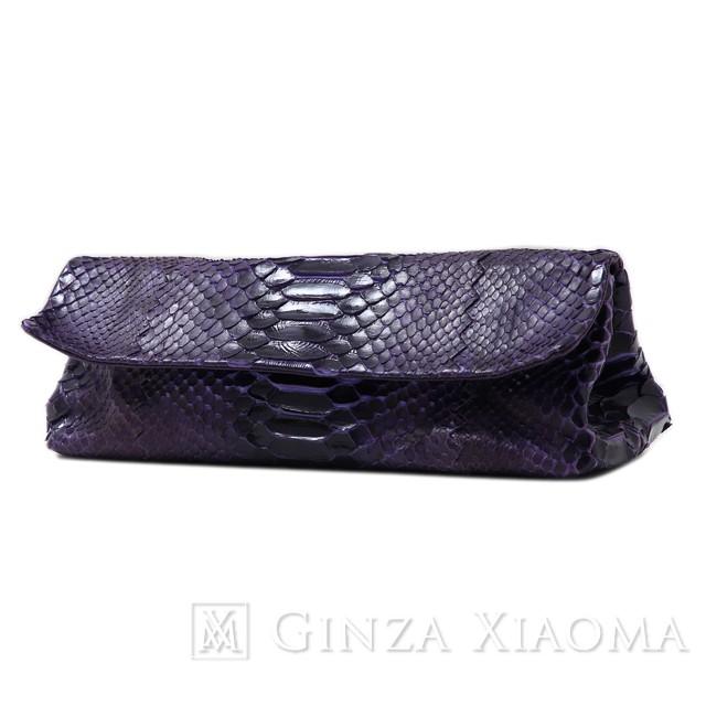 中古】 Bottega Veneta ボッテガヴェネタ クラッチバッグ パープル パイソン クラッチ・セカンドバッグ 通販  LINEポイント最大0.5%GET LINEショッピング
