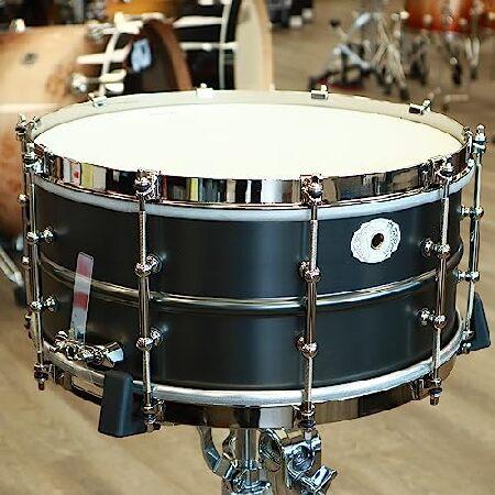 Ludwig Satin De Lux Snare Drum Satin Black Nickel