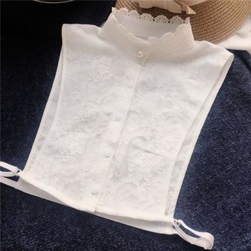 假領襯衫女蕾絲花邊領子白色假領子立領假襯衣領子裝飾領子假衣領