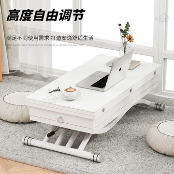 免運 開立發票   升降茶幾餐桌兩用一體式家用小戶型折疊移動簡約客廳巖板多功能 快速出貨