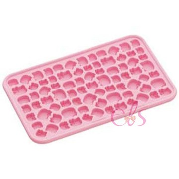 [$699免運] 日本 HELLO KITTY 凱蒂貓 矽膠製冰模 烘培模具 冰塊模 製冰盒 一次可做81顆 ☆艾莉莎ELS☆